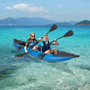 Goplus 12.5 ft Inflatable Tandem Kayak 1-2 Person Canoe