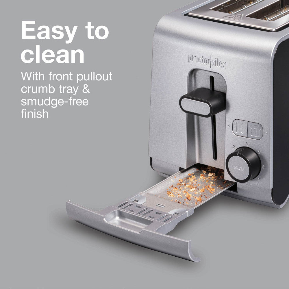 Grille-pain Proctor silex à 2 tranches avec fentes extra-larges (22302)