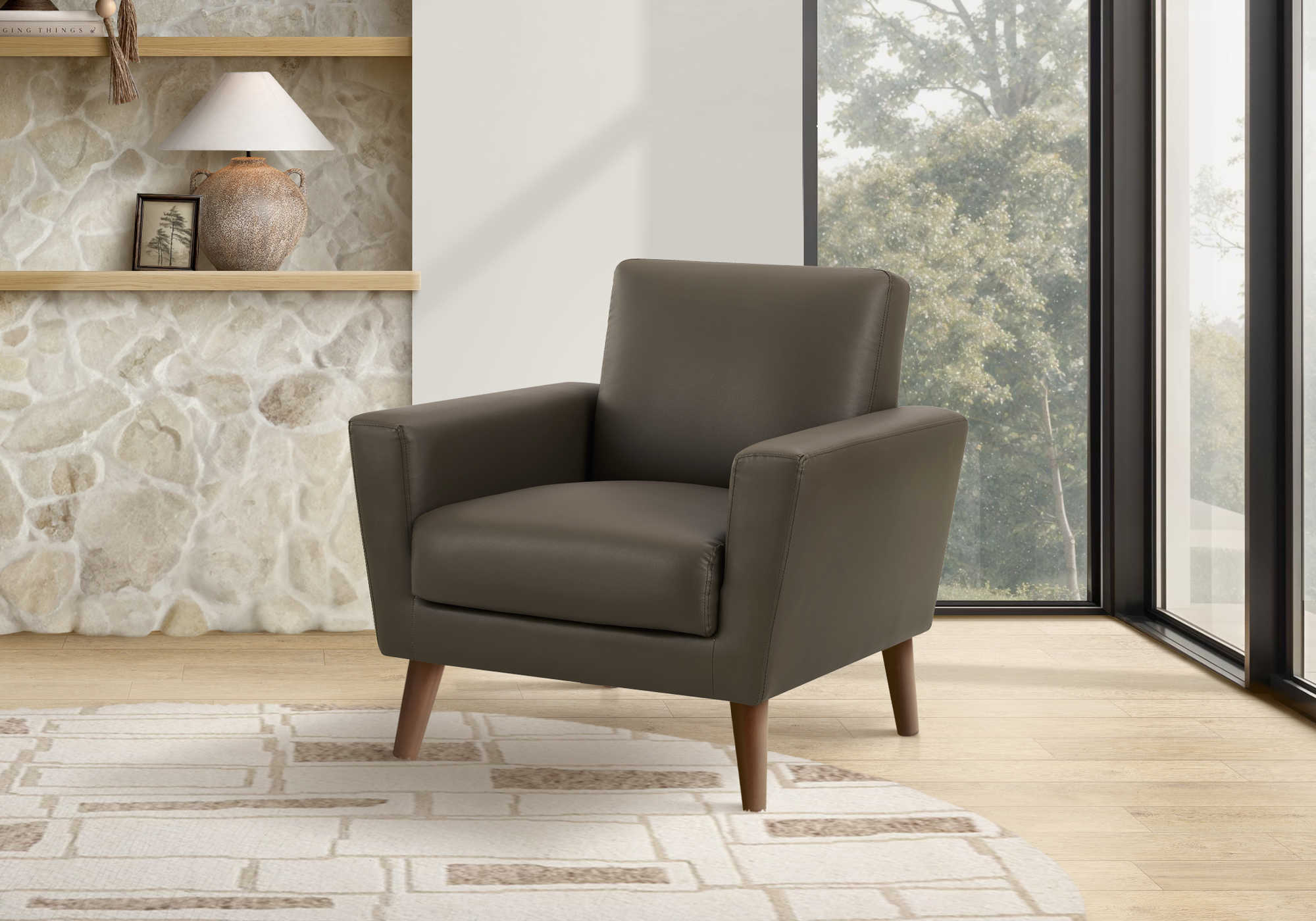 Fauteuil de 34" de Monarch - RA-08 - PU maron (8J21A08)