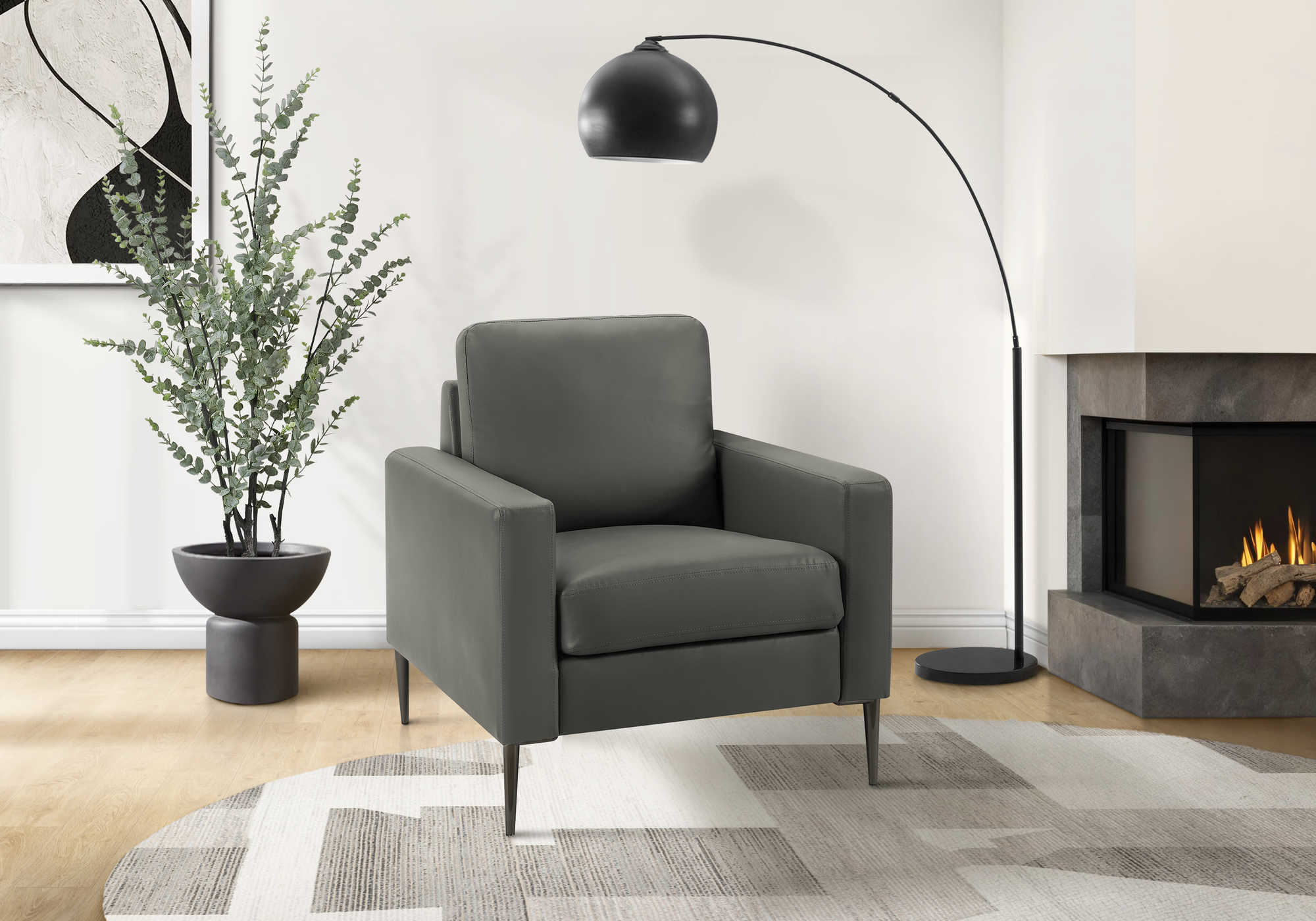 Monarch 32" Armchair - RA-02 - Grey PU (8J31A02)