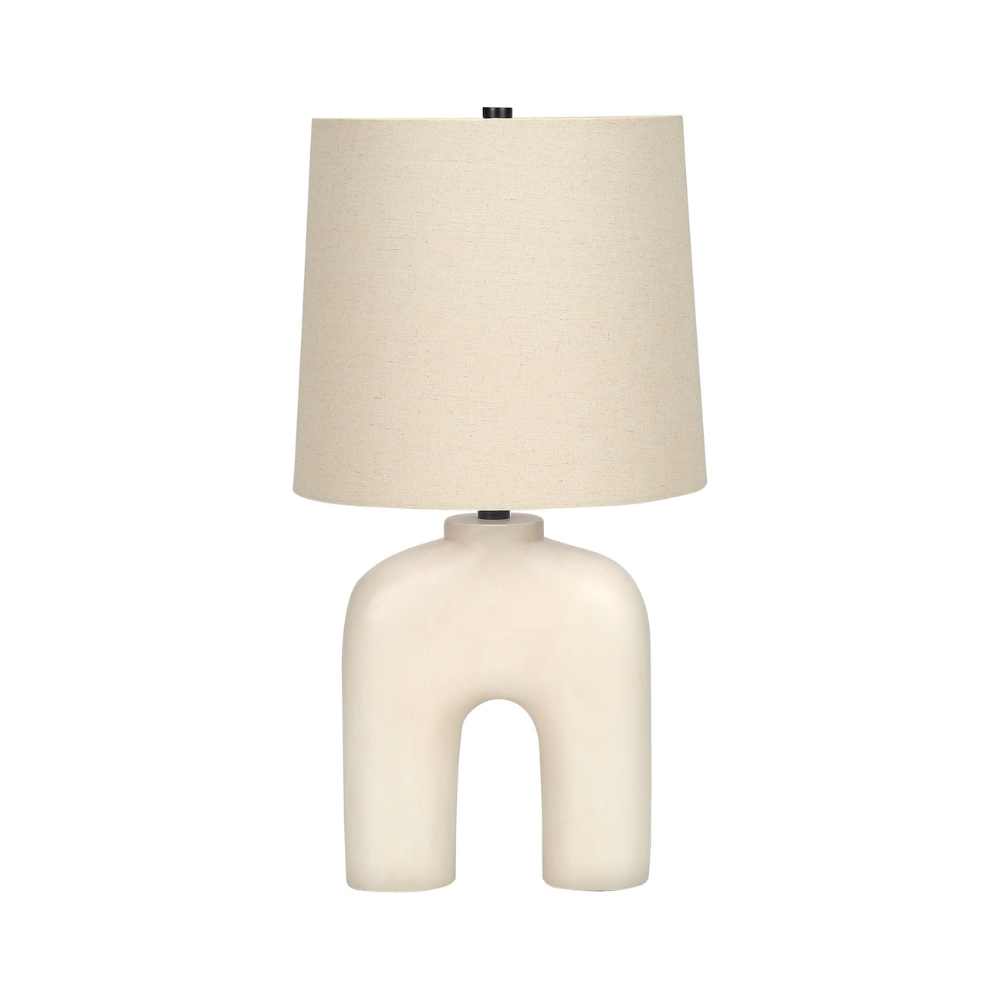 Lampe de table Monarch - Luminaire - Crème résine / Beige (I 9728) Nouveau