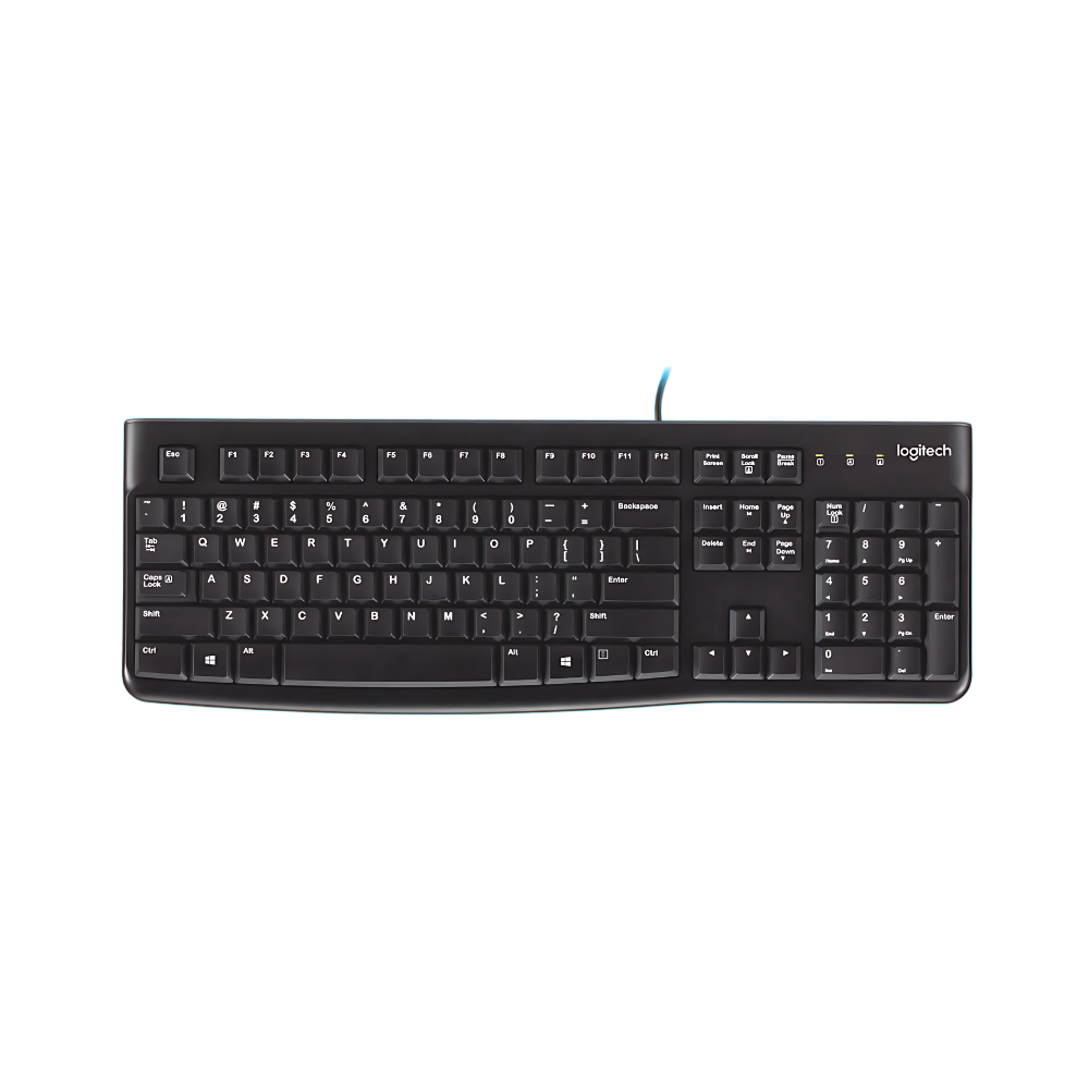 Logitech Wired Keyboard for Windows, Black (K120)