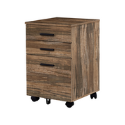 Classeur à 3 tiroirs faux bois brun sur roulettes - Monarch (I7782)