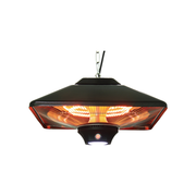 Chauffage extérieur suspendu EnerG+ 5100 BTU – Carré noir avec LED (HEA-21288LED-BLK)