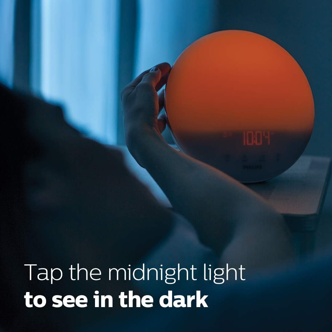 Lampe Réveil Philips SmartSleep Wake-up Light avec sons naturels et radio FM