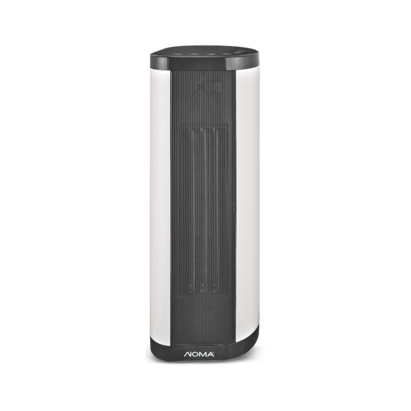 Radiateur de plinthe en tour oscillant NOMA avec télécommande et thermostat, 1 500 W, blanc