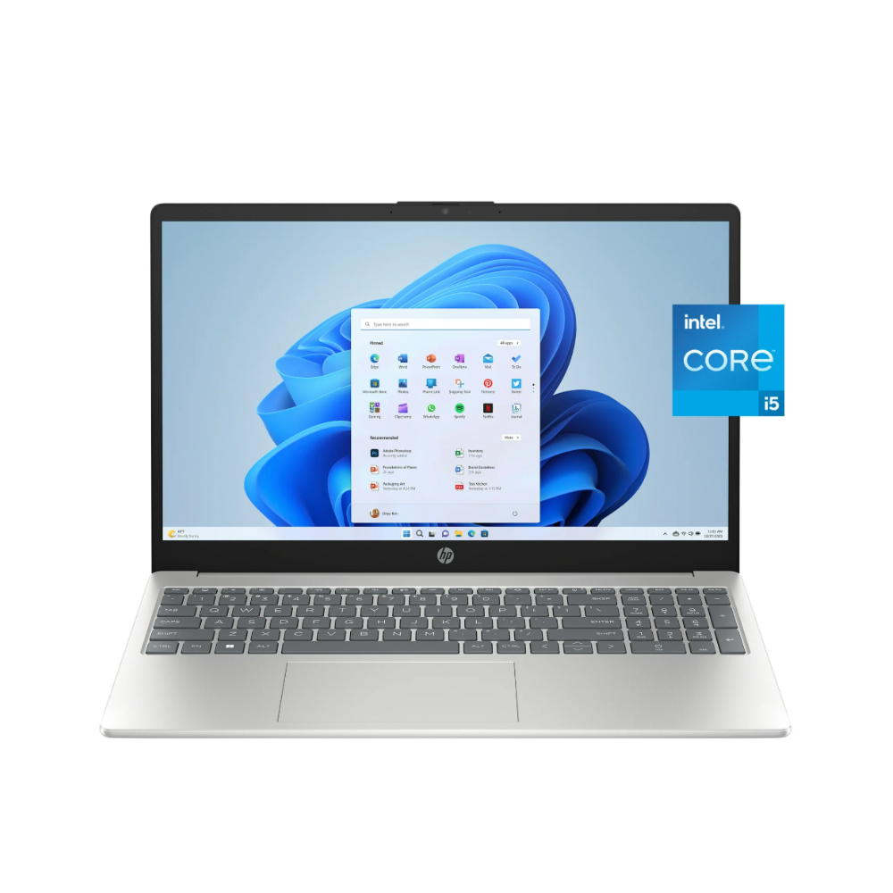 HP 15.6-inch Laptop - Windows - Intel Core i5-1235U, 8GB RAM, 256GB SSD - Silver (15-FD0095WM)
