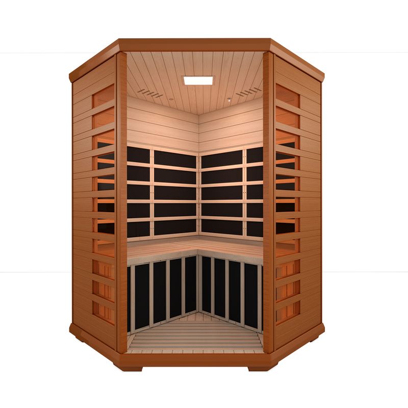 Sauna en coin Westinghouse avec Chromothérapie en pruche - Usage Intérieur Uniquement (WES43-2100)