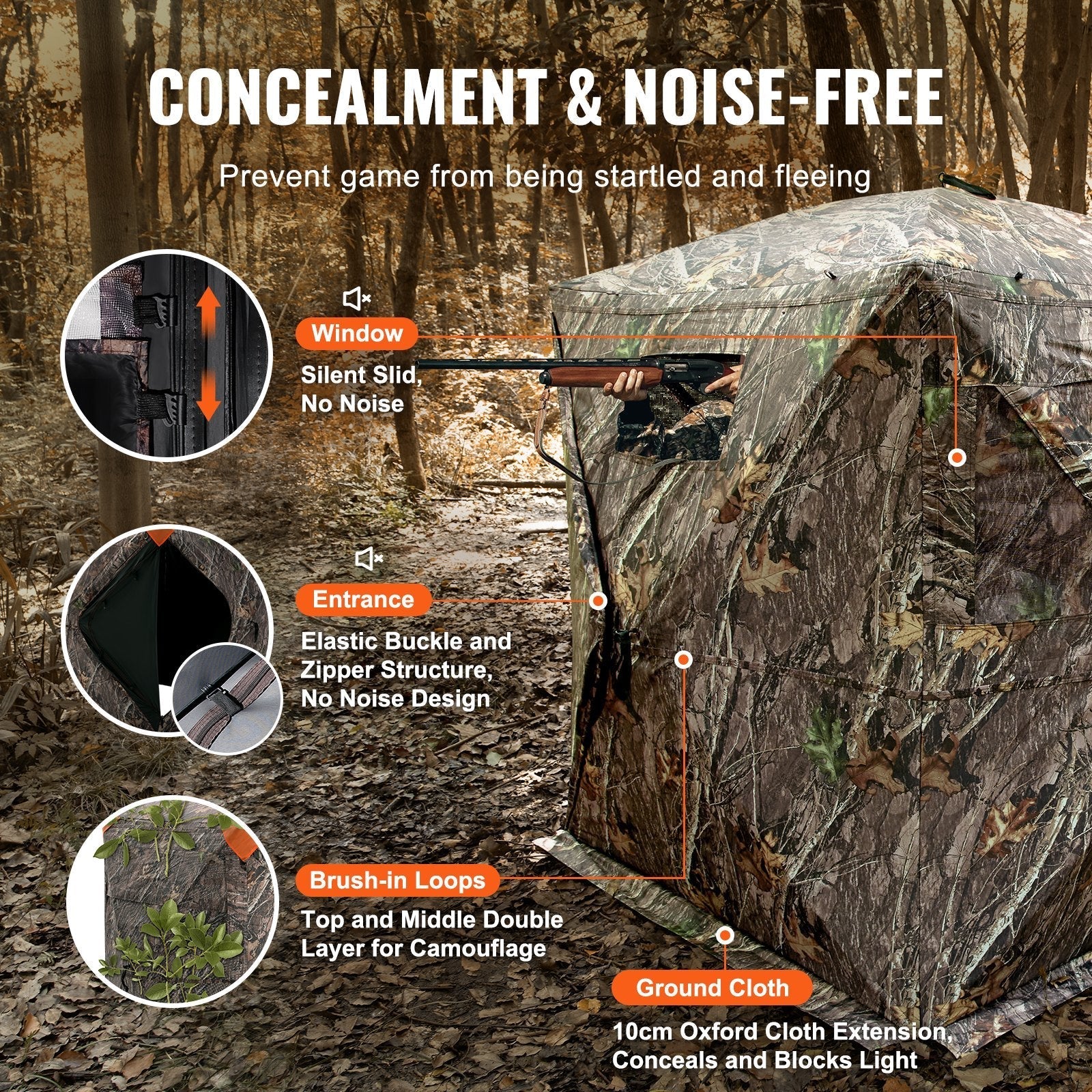 Cache de chasse Vevor avec vue panoramique à 270° pour 1 à 2 personnes