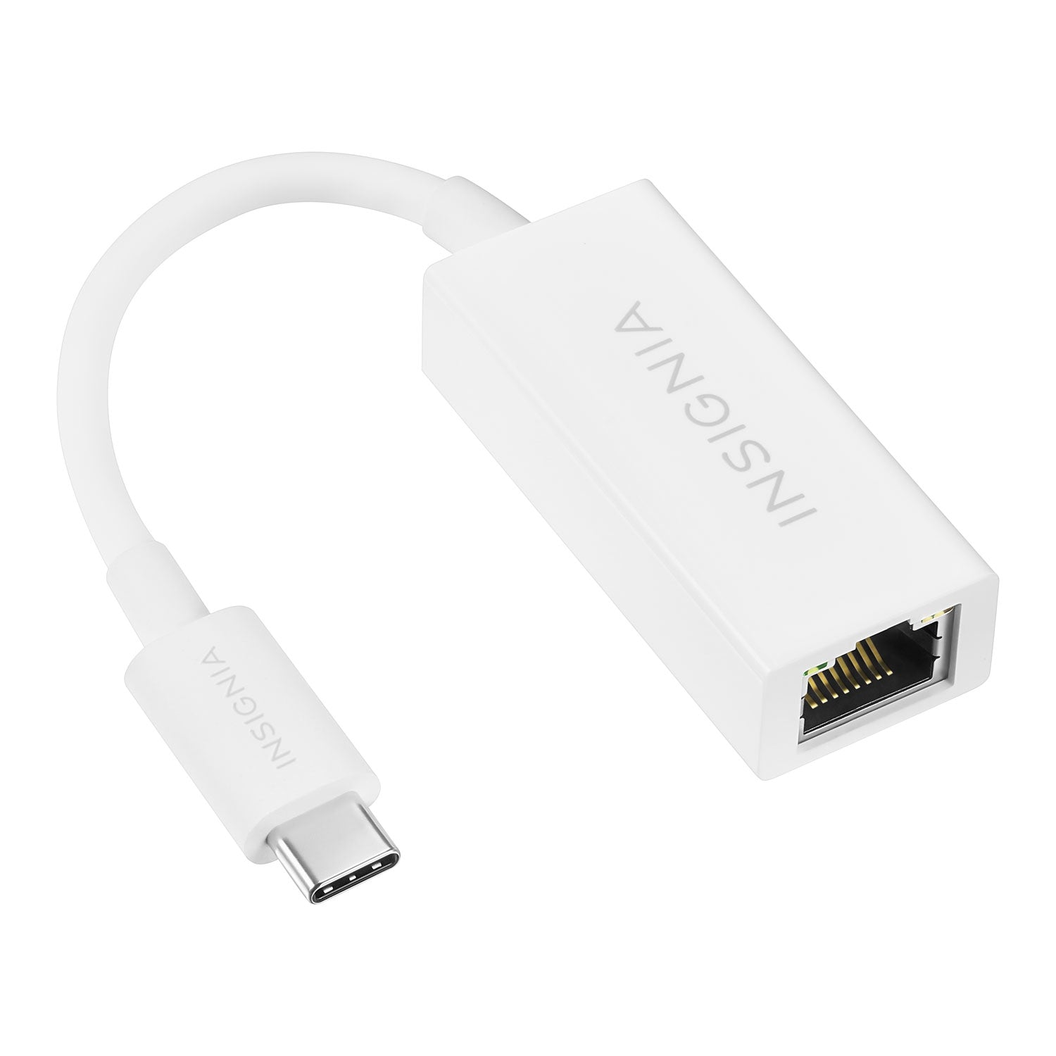 Insignia USB Type-C a adaptador Gigabit Ethernet (NS-PUCGE8-C) - Blanco
