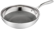 Sartén malla híbrida T-Fal 28 cm, exterior acero inoxidable con revestimiento antiadherente
