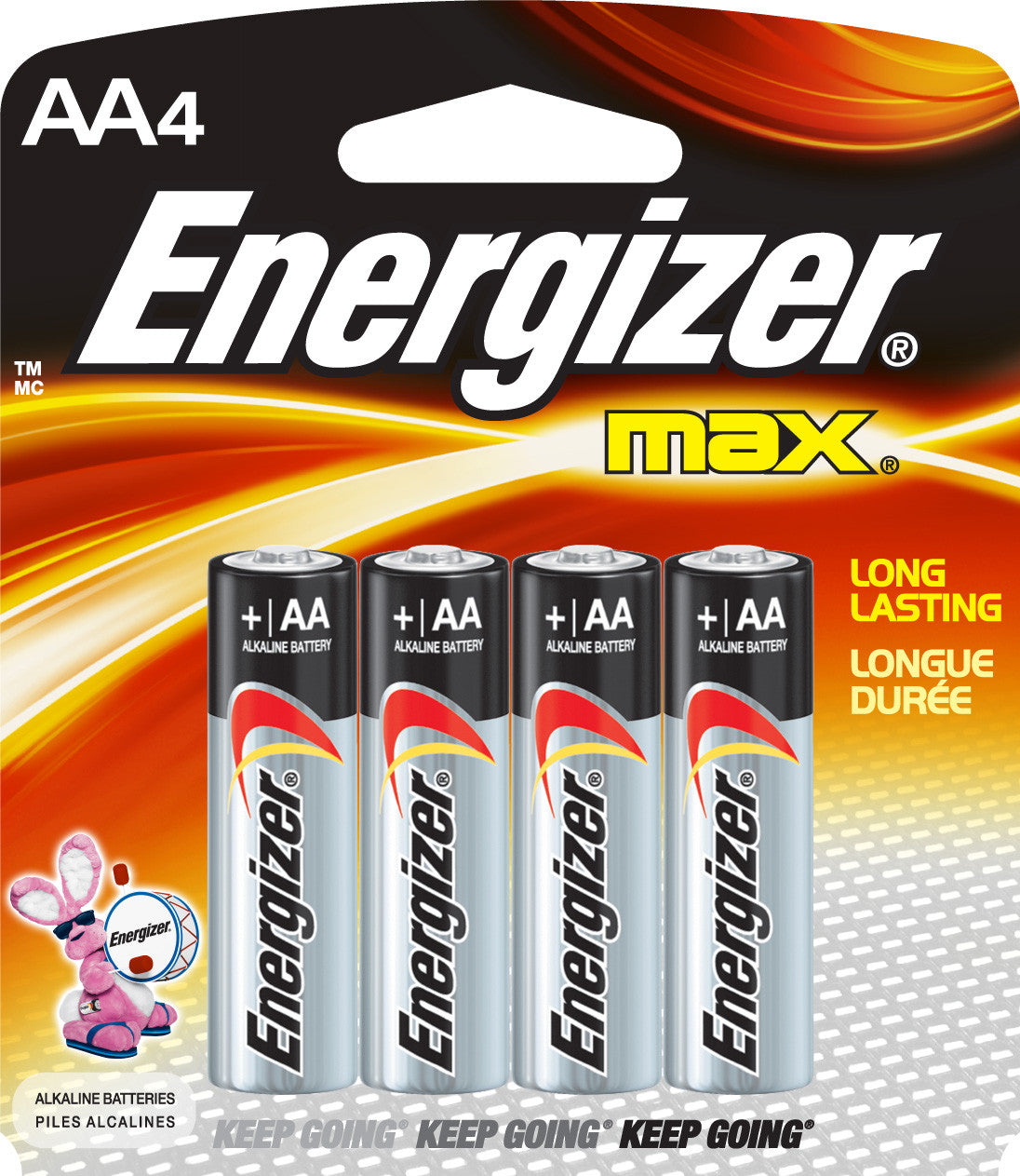 Pilas alcalinas AA Energizer Max de 4 celdas