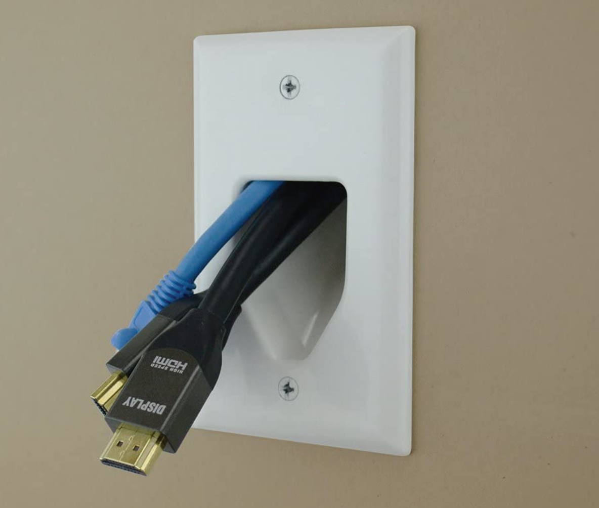 TV Cable Storage Plate (White)