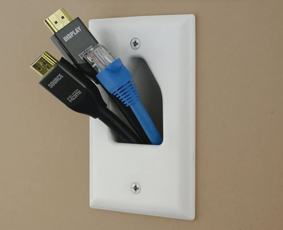 TV Cable Storage Plate (White)