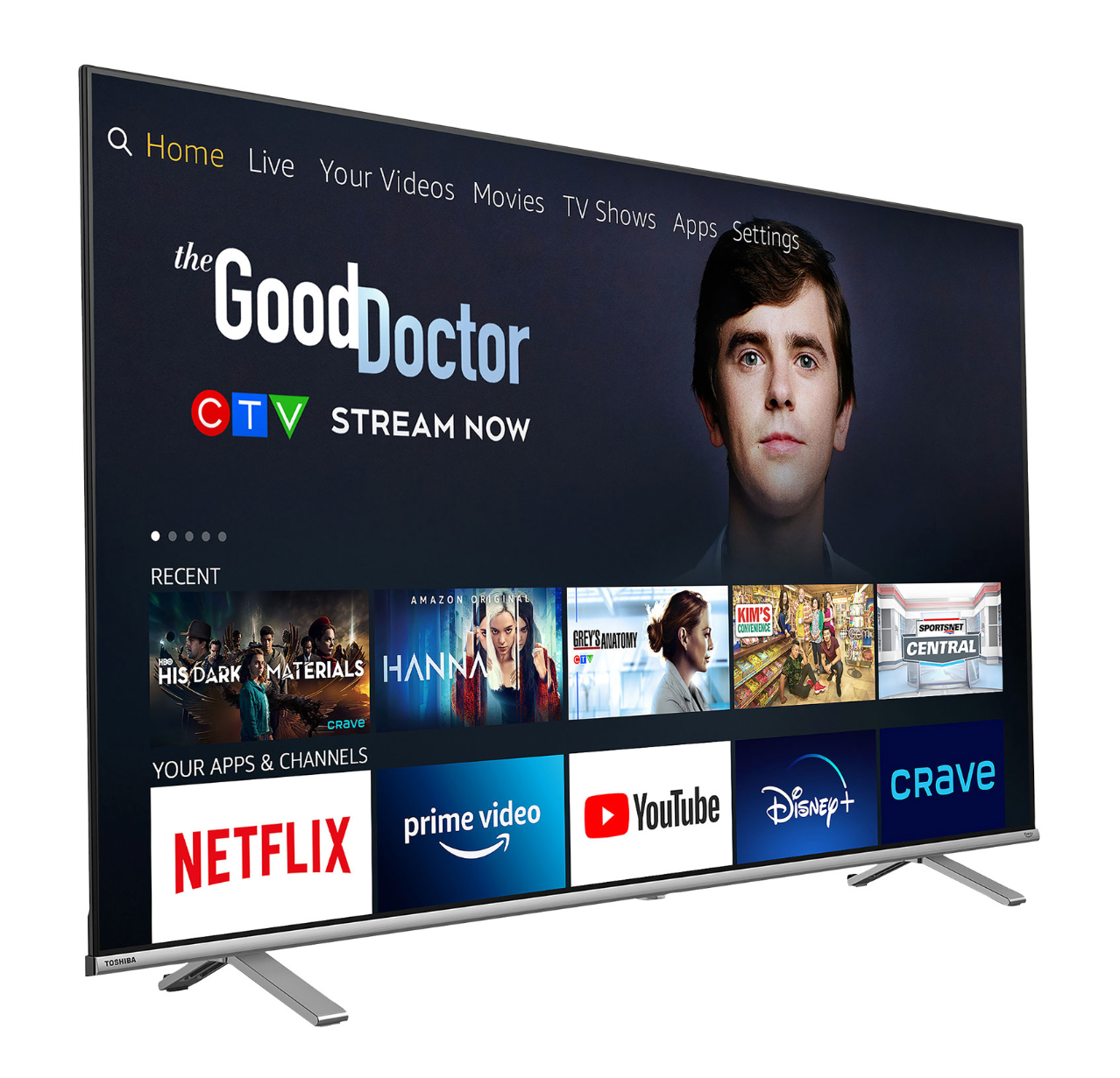 Téléviseur Toshiba 55" 4K UHD HDR LED intelligent Fire TV Edition (55C350LC)