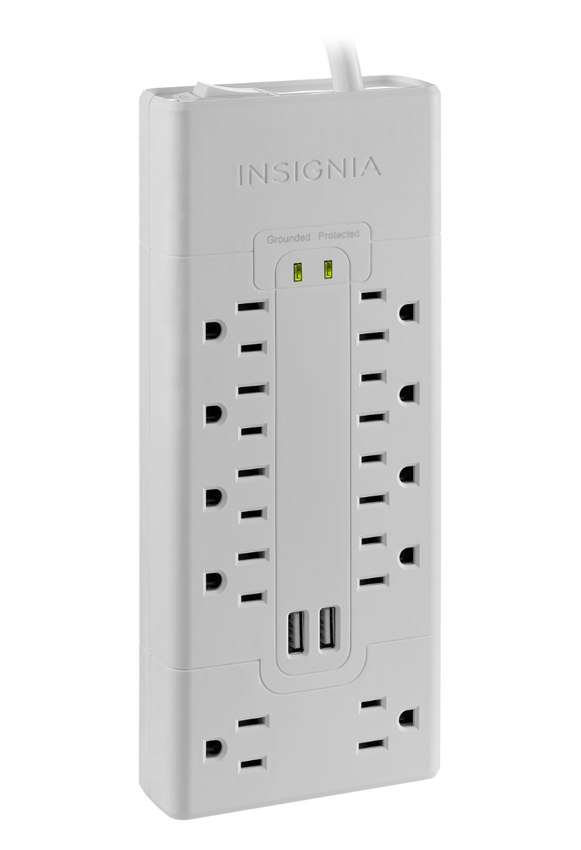Parasurtenseur à 10 prises avec 2 ports USB d'Insignia