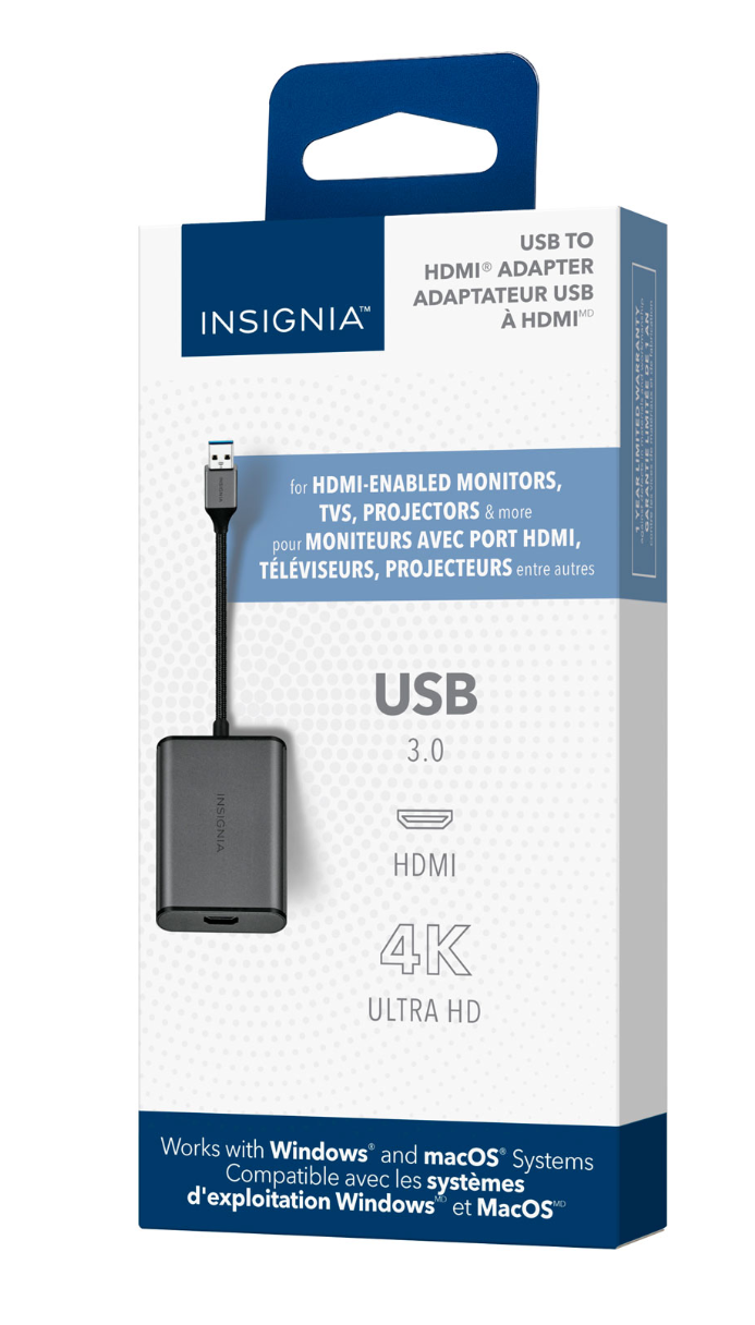 Insignia USB 3.0 to HDMI Adapter - Black