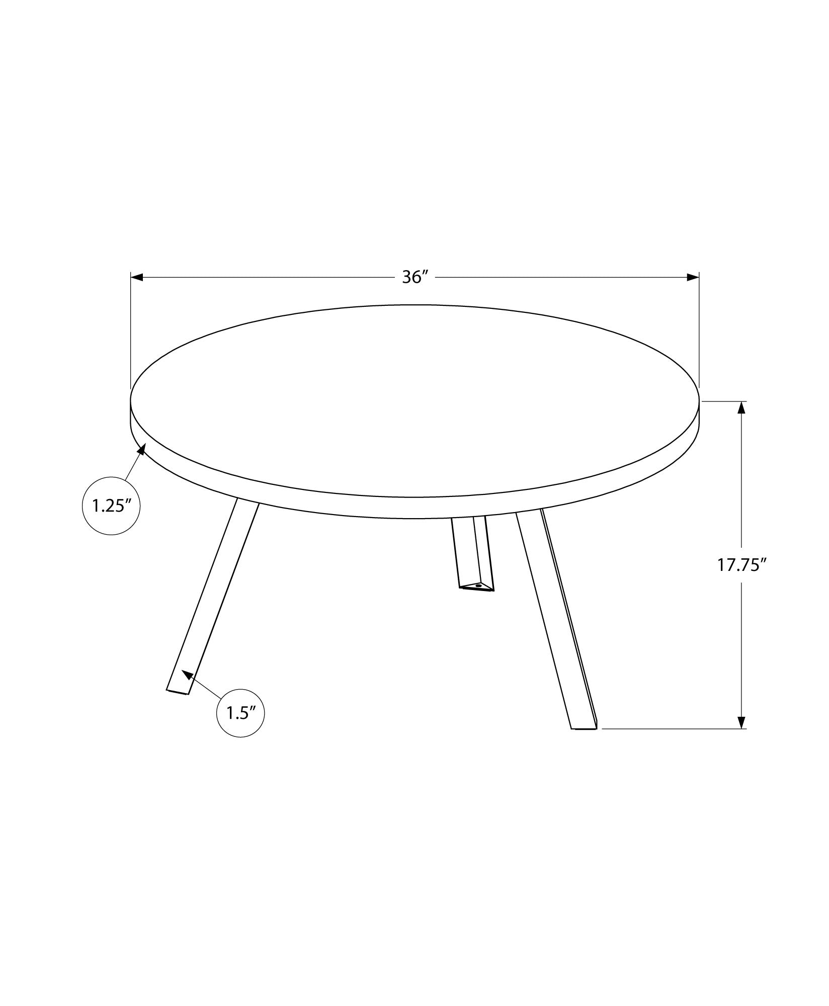Mesa de centro en madera marrón y metal negro (I 7814)
