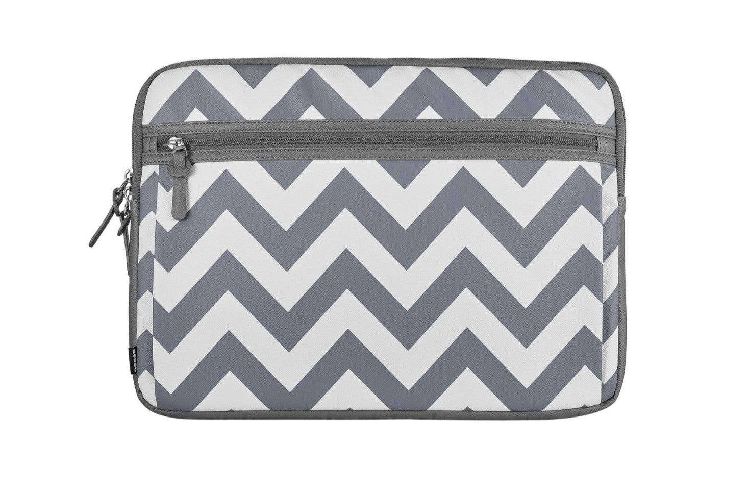 Funda para portátil de 16" de Modal Herringbone - Blanco/Gris
