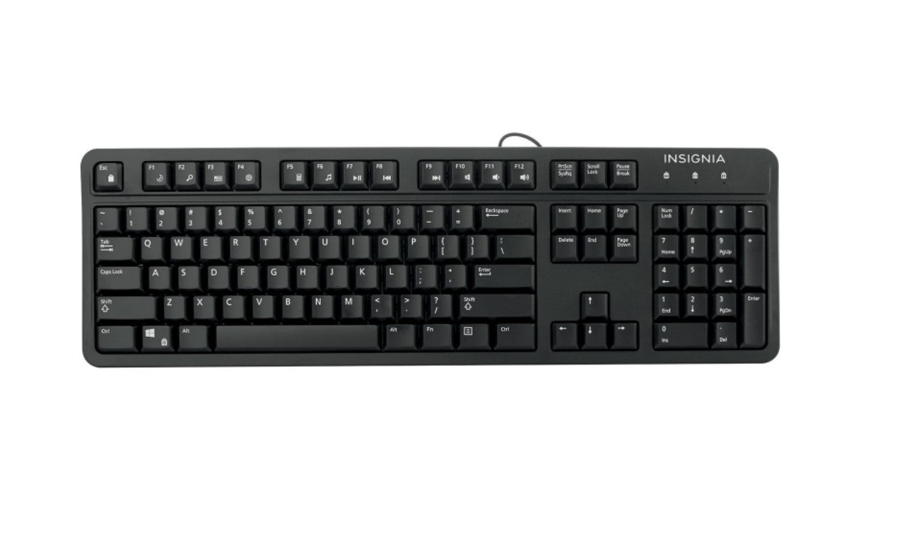 Insignia Wired Computer Keyboard, USB Connection (NS-PNK8001-C)