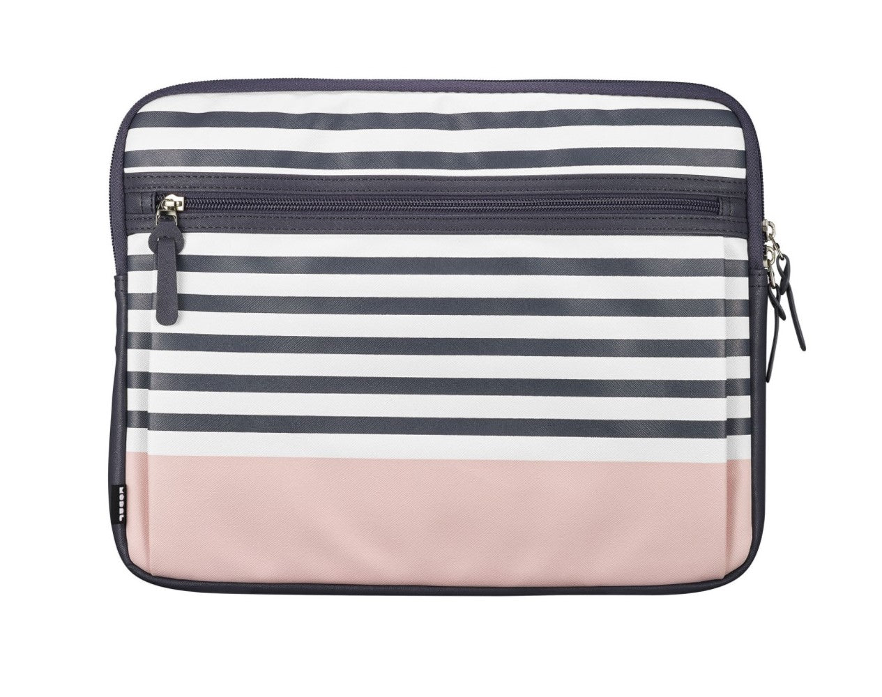 Funda Modal para portátil de 14" - Raya gris/rosa